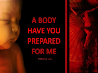 Hebrews 10:5 A Body You Have Prepared (black)
